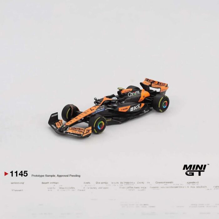 Mini Gt - 2024 McLaren MCL38 #4 Lando Norris Winner Hungarian F1 GP