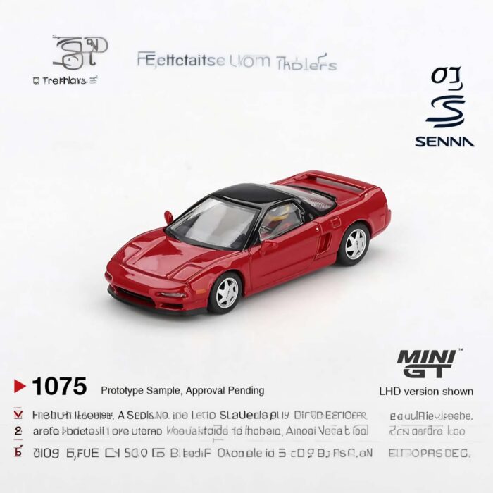 Mini Gt - 1989 Honda NSX Prototype Midship Sports Ayrton Sena with Figure lhd