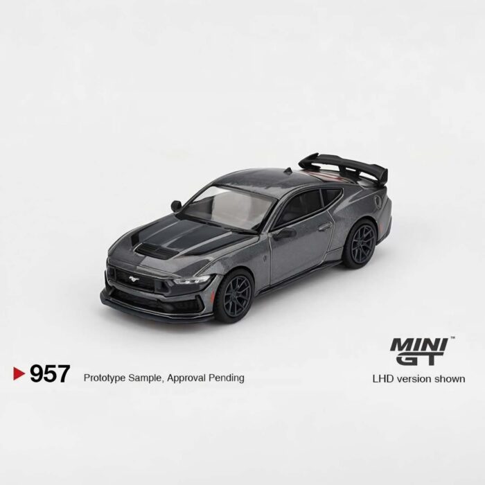 Mini Gt - 2024 Ford Mustang Dark Horse, carbonized lhd