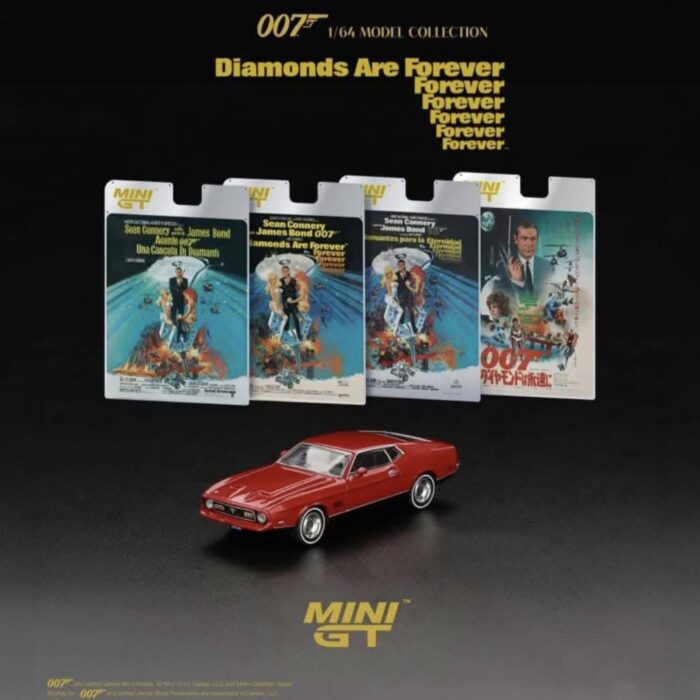 Mini Gt - 1971 Ford Mustang Mach 1 Diamonds Are Forever, japan blister