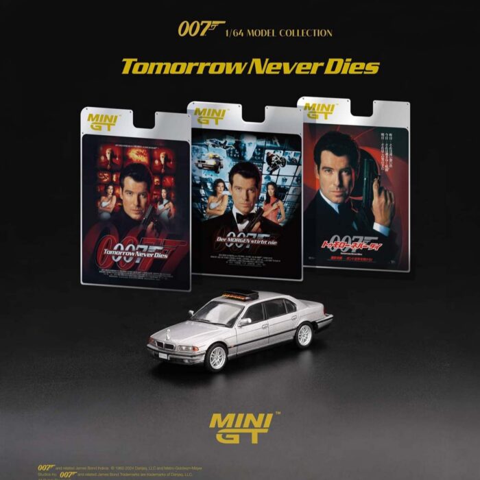 Mini Gt - 1997 BMW 750 IL (E39) Tomorrow Never Die german blister Packaging
