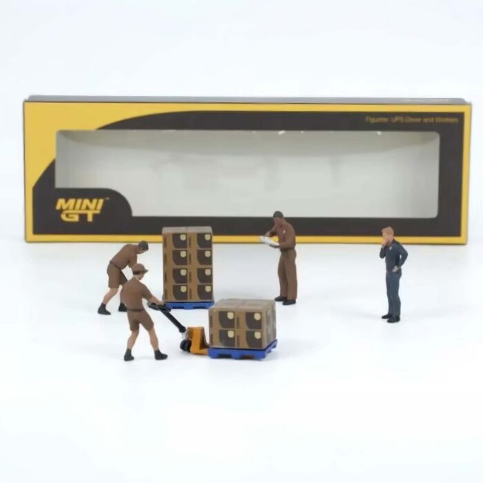 Mini Gt - UPS Europe & Workers figurine set