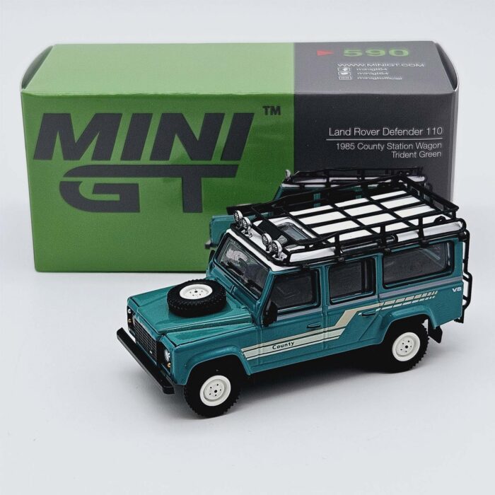 Mini Gt - 1985 Land Rover Defender 110 County Station Wagon,  zonder seal