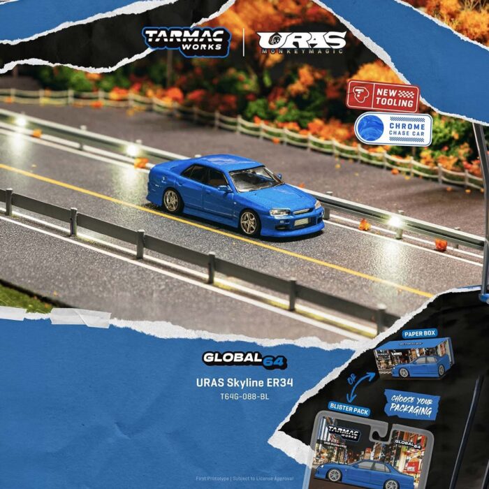 Tarmac - Nissan Skyline ER34 Uras, blue