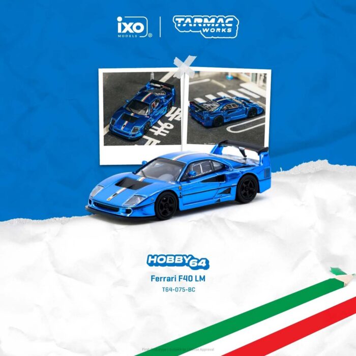 Tarmac -  Ferrari F40 LM, chrome blue