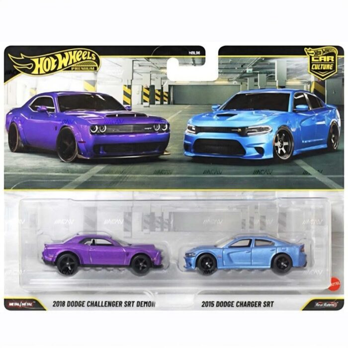 Hot Wheels - 2-pack Dodge Challenger srt Demon & 2015 Dodge Charger SRT