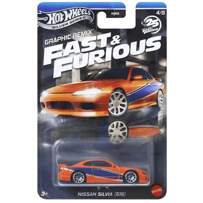 Hot Wheels - Nissan Silvia S15, orange f&f graphic remix