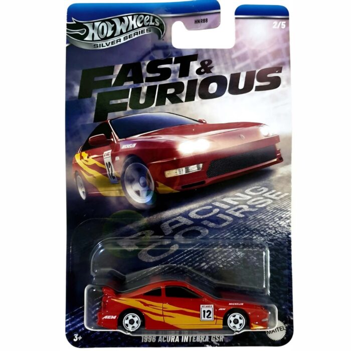 Hot Wheels - 1996 Acura Integra GSR (New Model), red f&f racing course