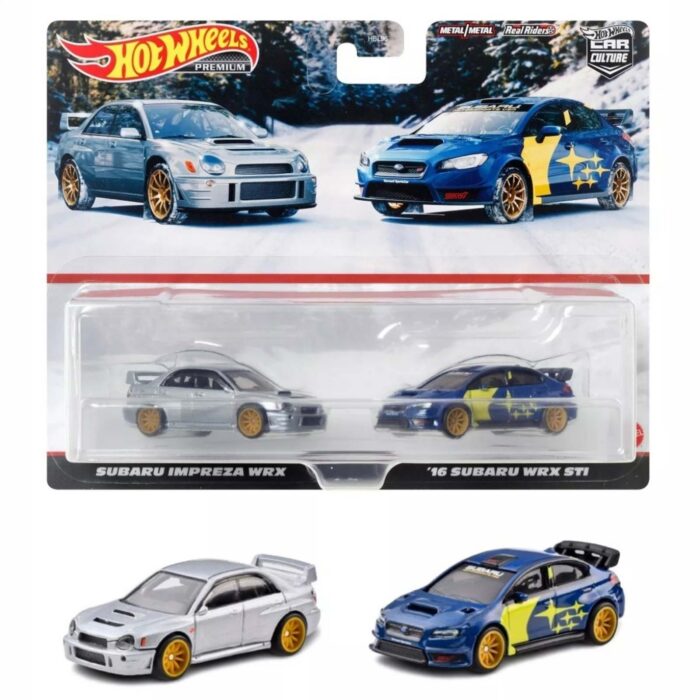 Hot Wheels - 2-pack Subaru Impreza WRX & 16 Subaru WRX STI