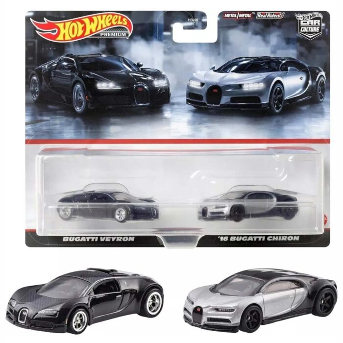 Hot Wheels - 2-pack Bugatti Veyron & 16 Bugatti Chiron
