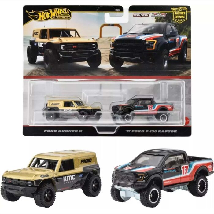 Hot Wheels - 2-pack Ford Bronco R & 17 Ford F-150 Raptor