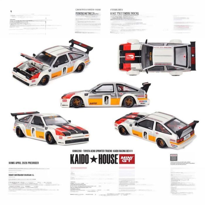 Mini Gt - 1983 Toyota AE86 Sprinter Trueno Kaido Racing DEV V1
