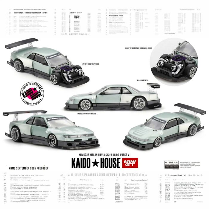 Mini Gt - 1991 Nissan Silvia S13-R Kaido Works V1