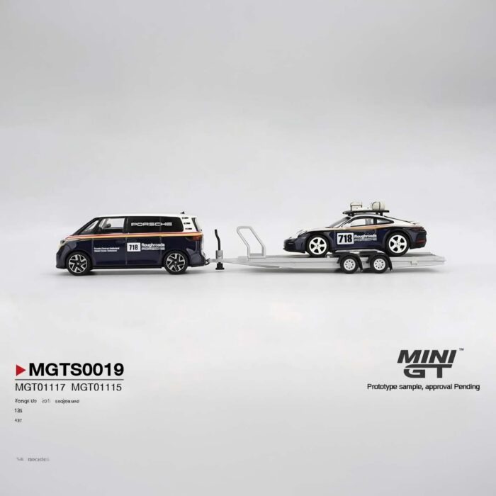 Mini Gt - 2025 Porsche 911 Dakar #718 with Volkswagen ID