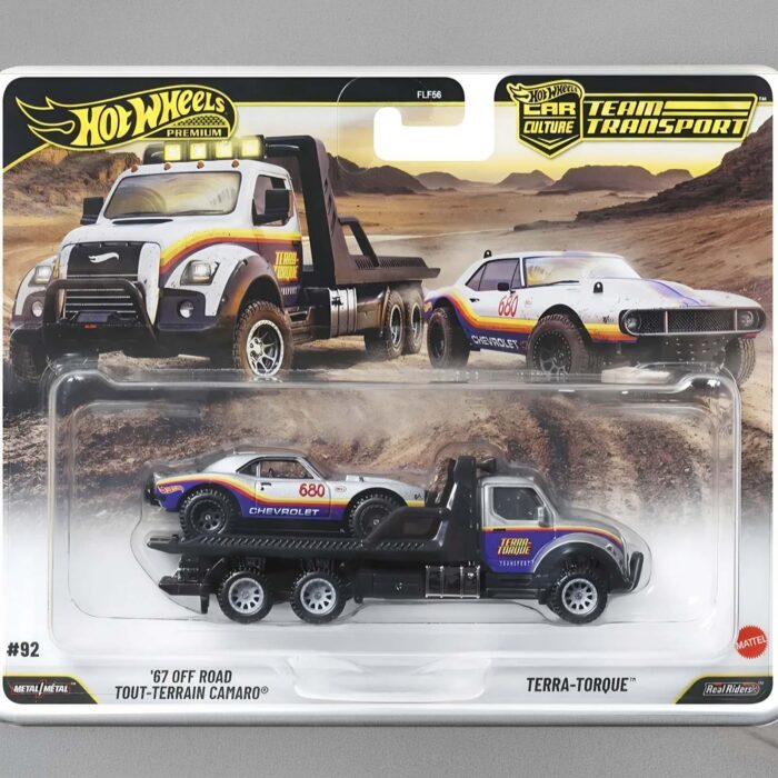 Hot Wheels - 1967 Off Road Camaro + Off road Murica Flat Bed