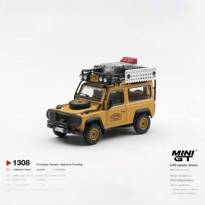 Mini Gt - 1985 Land Rover Defender 90 *Camel Trophy, 1308, lhd