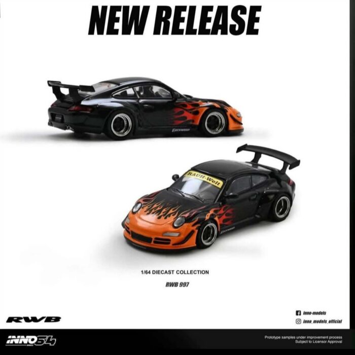 Inno64 - RWB 997, orange burning flame