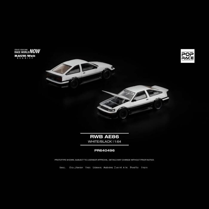Pop Race - RWB AE86, white/black
