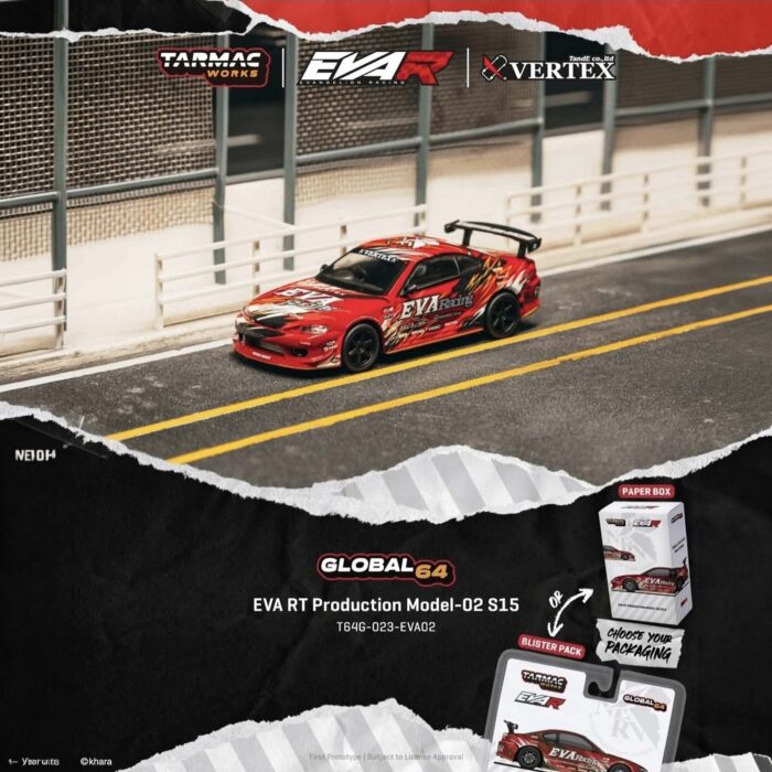 Tarmac - 2025 Nissan Silvia (S15) EVA RT Production Model-02, red